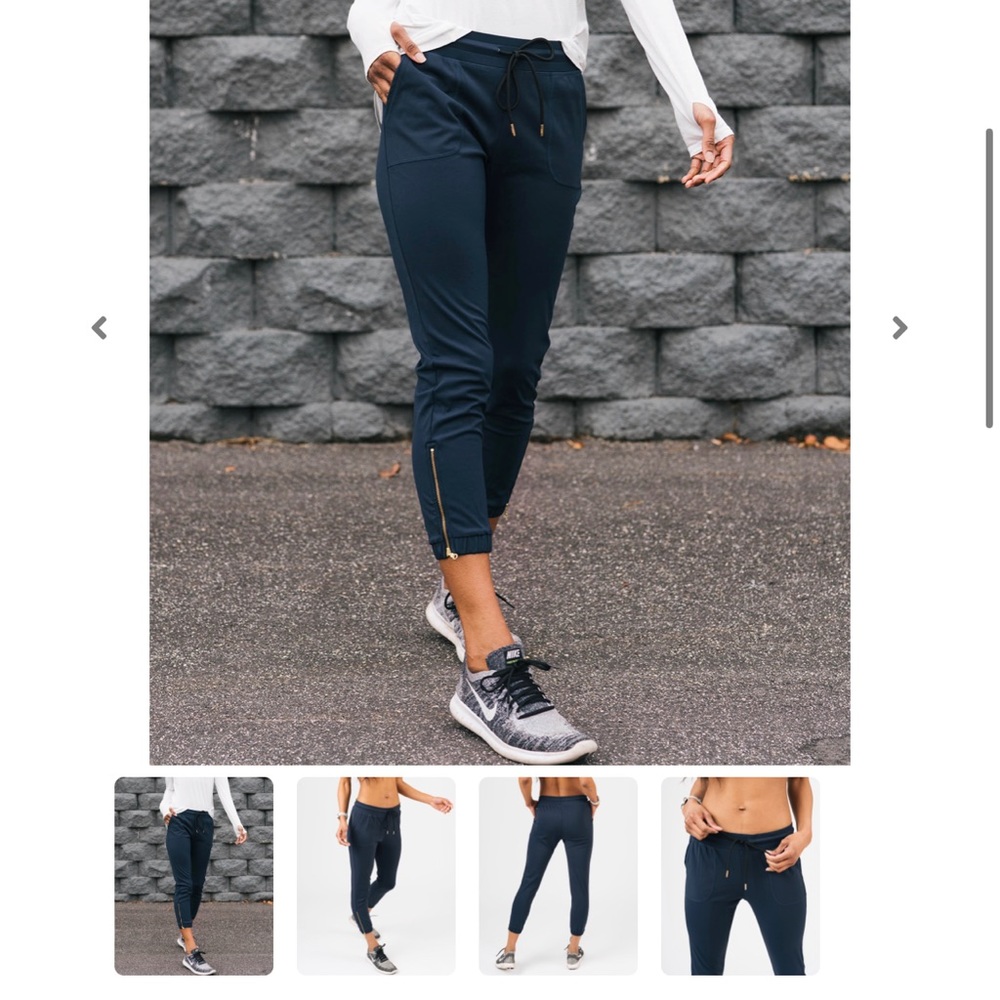 ZYIA Navy Peak Crop 24” Zipper Joggers